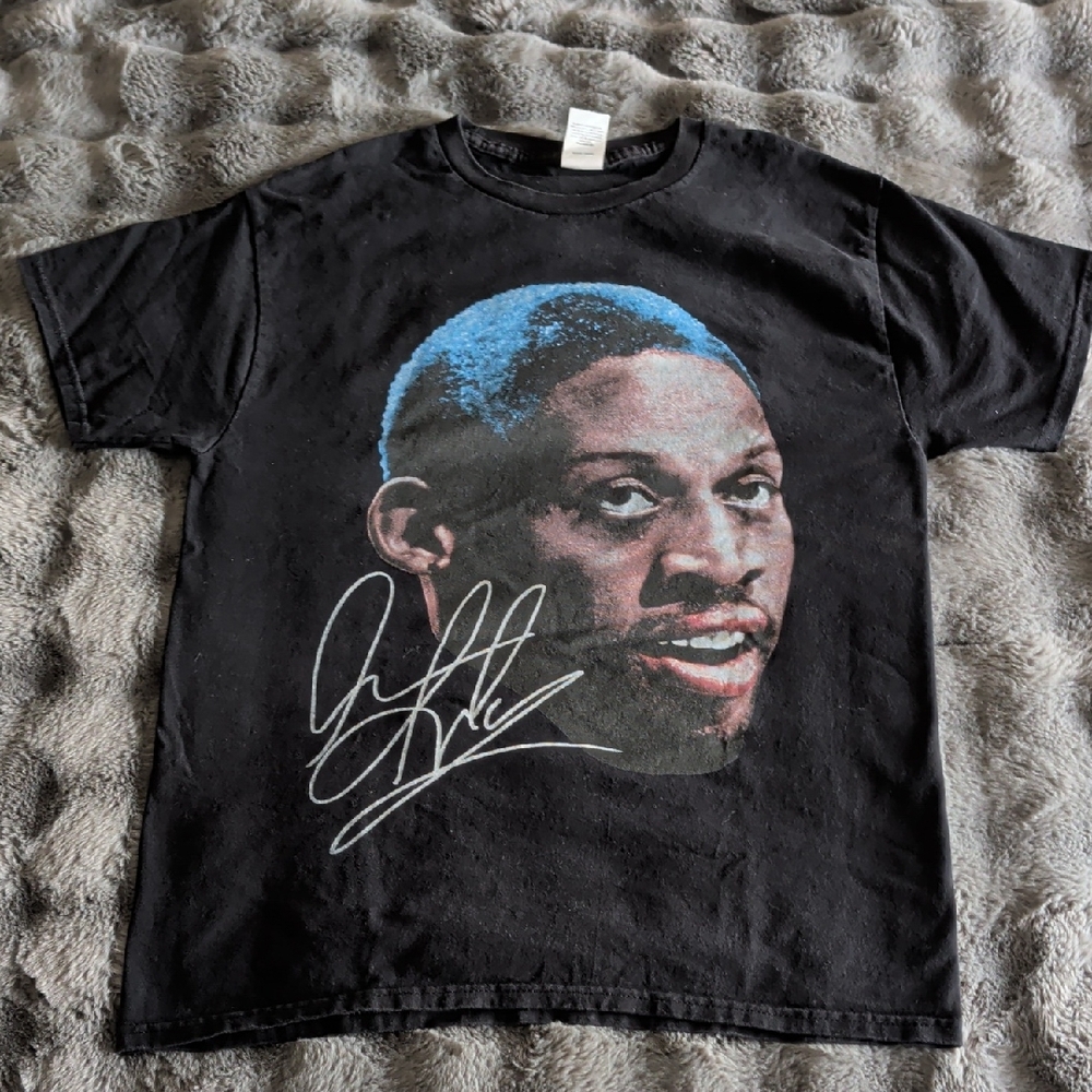 Rare Vintage Y2K Dennis Rodman Signature Tee - Mens Medium